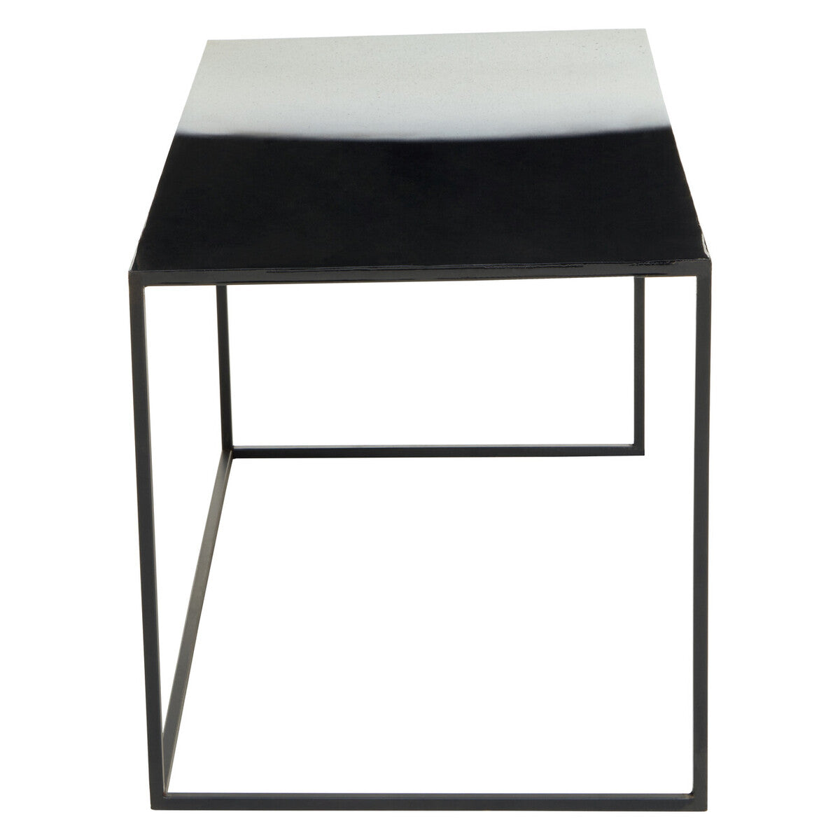 Three Piece Black and White Ombre Coffee Table Set with Slim Metal Frame | Ramus