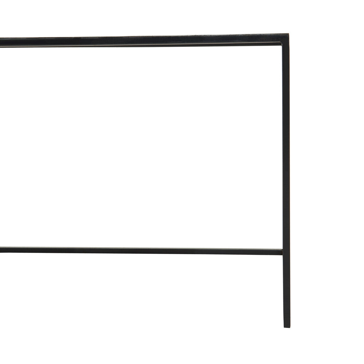Three Piece Black and White Ombre Coffee Table Set with Slim Metal Frame | Ramus