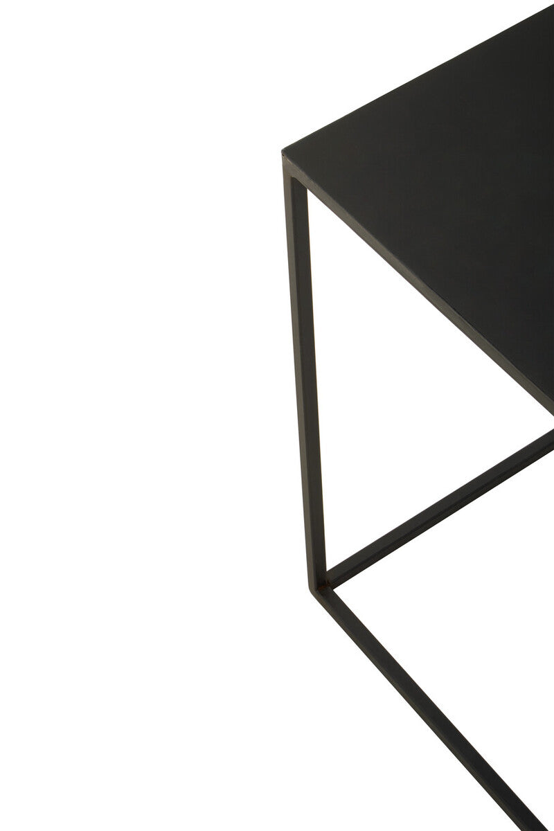 Three Piece Black and White Ombre Coffee Table Set with Slim Metal Frame | Ramus