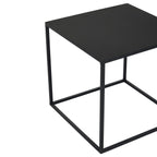 Three Piece Black and White Ombre Coffee Table Set with Slim Metal Frame | Ramus