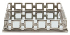 Square Nickel Finish Mirror Tray | Rhoda