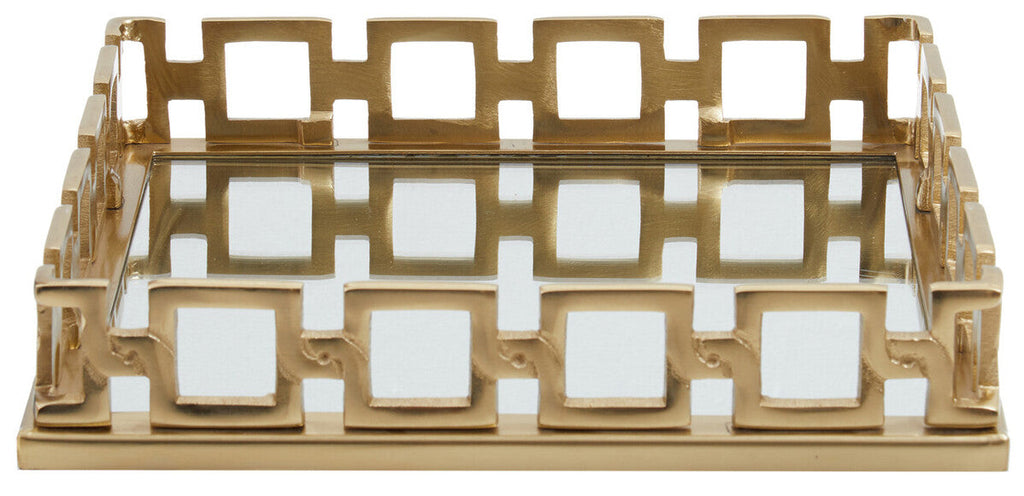 Square Gold Mirror Tray | Rhoda
