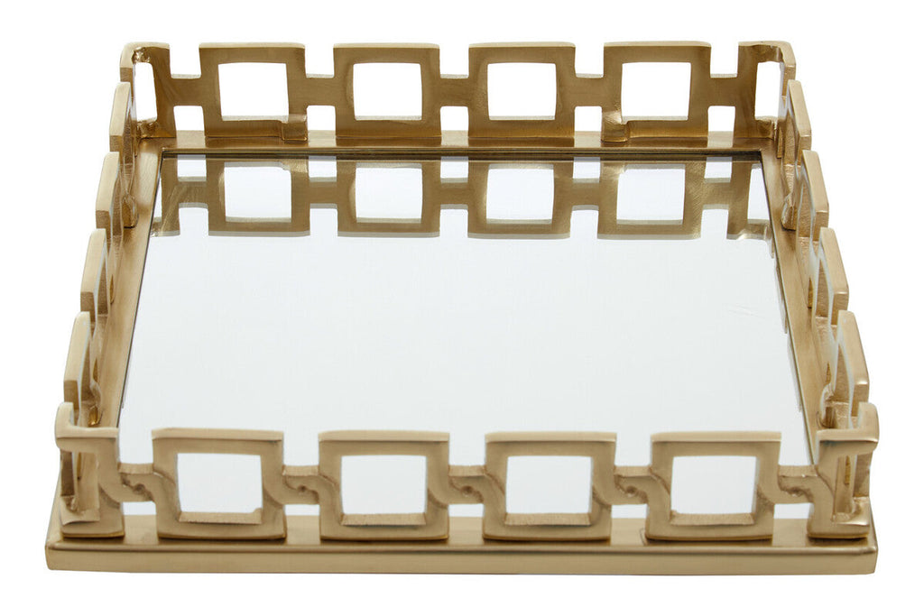 Square Gold Mirror Tray | Rhoda