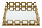 Square Gold Mirror Tray | Rhoda