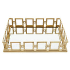 Rectangle Gold Mirror Tray | Rhoda
