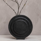 Round Matt Black Finish Vase | Hapax