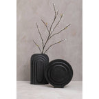 Round Matt Black Finish Vase | Hapax