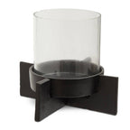 Small Matt Black Finish Candle Holder | Hapax