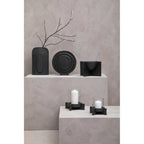 Small Matt Black Finish Candle Holder | Hapax