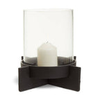 Large Matt Black Finish Candle Holder | Hapax