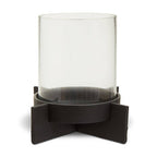 Large Matt Black Finish Candle Holder | Hapax
