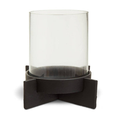 Large Matt Black Finish Candle Holder | Hapax