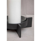 Large Matt Black Finish Candle Holder | Hapax