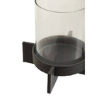Large Matt Black Finish Candle Holder | Hapax