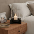 Large Matt Black Finish Candle Holder | Hapax