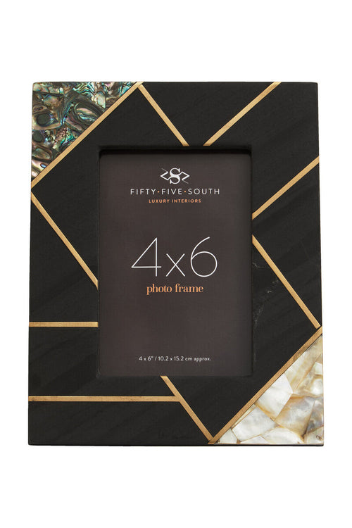 4In X 6In Mother of Pearl and Gold Inlay Small Photo Frame | Oriana