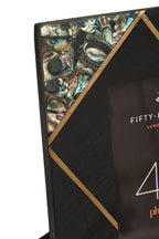 Oriana 4In X 6In Mother of Pearl and Gold Inlay Small Photo Frame