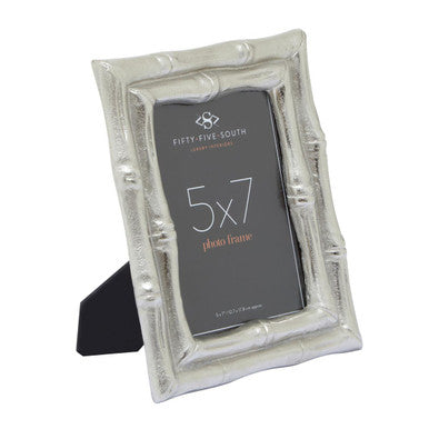 Hiba Silver Finish Bamboo Effect 5In x 7In Photo Frame