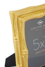 Gold Finish Bamboo Effect Photo Frame 5x7in | Hiba