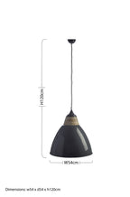Grey Extra Large Pendant Light | Oslo