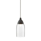 Grey Glass and Iron Pendant Light | Oslo