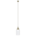 White Glass and Iron Pendant Light | Oslo