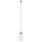 White Glass and Iron Pendant Light | Oslo