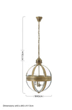 Brass Finish Orb Pendant Light | Hampstead