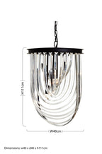 Long Glass Swirl Chandelier | Kensington Townhouse