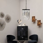 Long Glass Swirl Chandelier | Kensington Townhouse