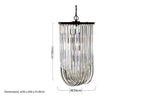 Long Glass Swirl Chandelier | Kensington Townhouse