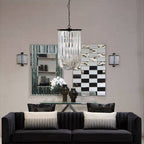 Long Glass Swirl Chandelier | Kensington Townhouse