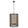 Black Finish Large Pendant Light with Hints of Gold | Hampstead