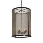 Black Finish Large Pendant Light with Hints of Gold | Hampstead