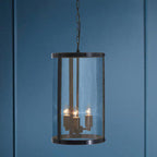 Black Finish Small Pendant Light with Hints of Gold | Hampstead