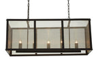 Black Finish Wide Pendant Light with Hints of Gold | Hampstead