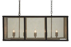 Black Finish Wide Pendant Light with Hints of Gold | Hampstead