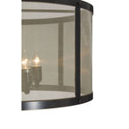 Black Finish Floor Lamp with Gauze Shade | Hampstead