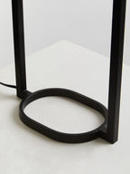 Black Metal Table Lamp with Grey Shade | Lara