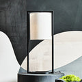 Black Metal Table Lamp with Grey Shade | Lara