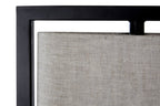 Black Metal Table Lamp with Grey Shade | Lara
