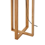 Wooden Floor Lamp with Light Brown Shade | Lea