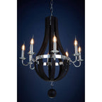 Black 8 Bulb Curved Chandelier | Kensington Townhouse