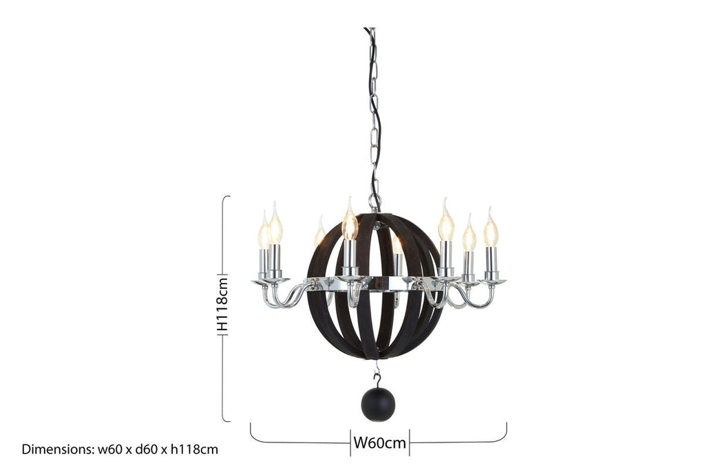 Kensington Townhouse Rounded Chandelier