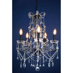 5 Bulb Crystal Glass Chandelier | Kensington Townhouse