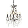 5 Bulb Crystal Glass Chandelier | Kensington Townhouse