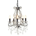 5 Bulb Crystal Glass Chandelier | Kensington Townhouse