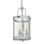 3 Bulb Chrome and Glass Pendant Light | Kensington Townhouse