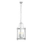 3 Bulb Chrome and Glass Pendant Light | Kensington Townhouse