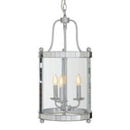 3 Bulb Chrome and Glass Pendant Light | Kensington Townhouse